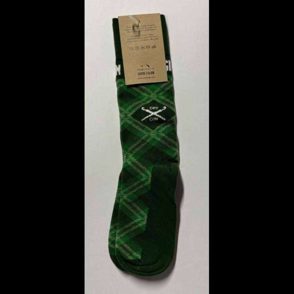 Fords Gin Green Socks Elephant Plaid 7-9